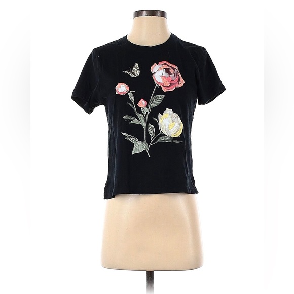 abercrombie & fitch black fitted top C1 - Picture 1 of 5